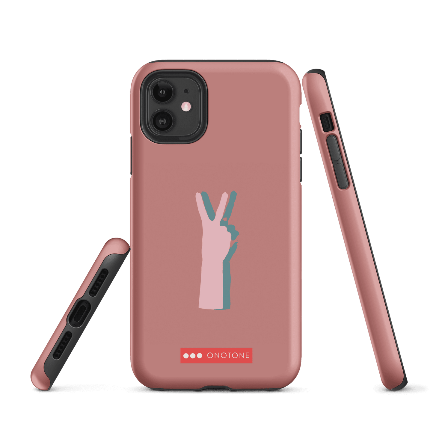 Dual Layer peace out modern iPhone® Case ( MD-1505)