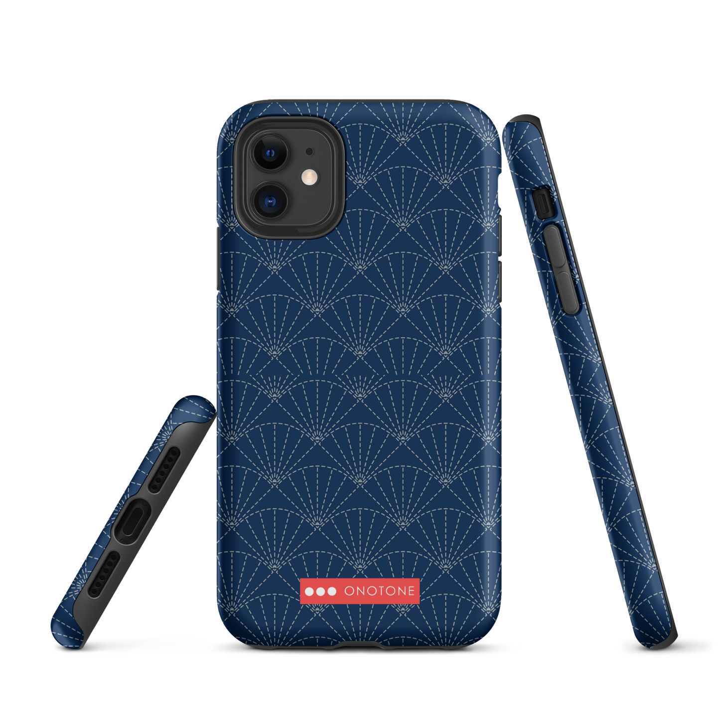 Japanese design indigo iPhone® Case with patterns