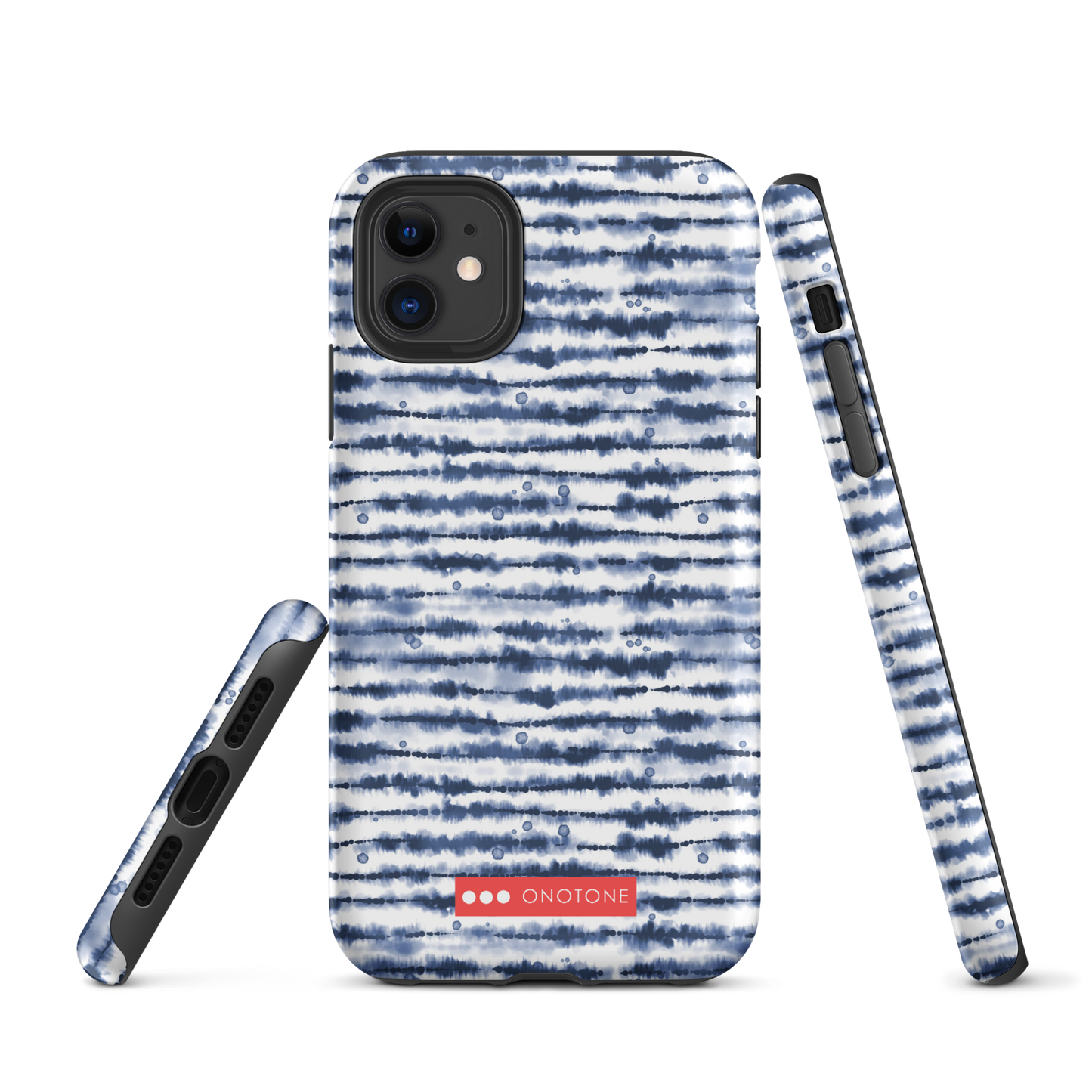 Japanese design indigo iPhone® Case with hand drawn patterns