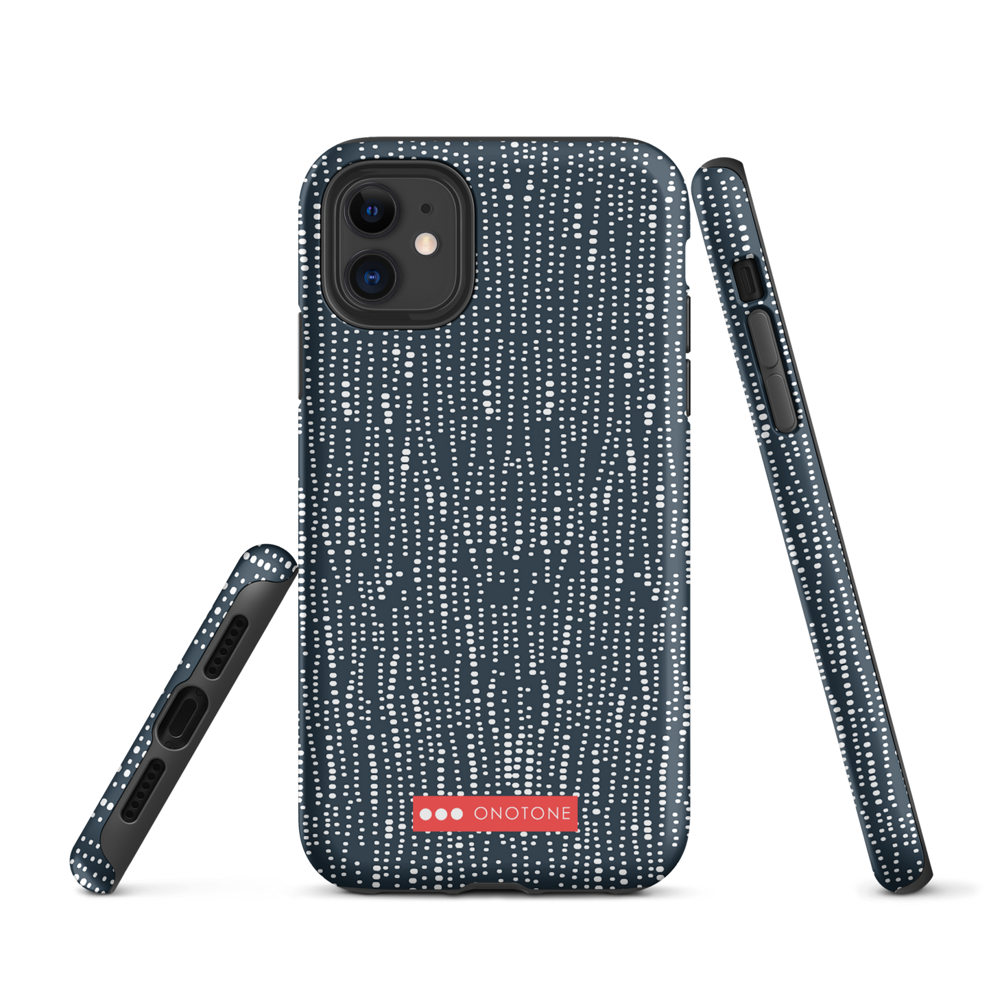 Japanese design indigo iPhone® Case with dotted patterns