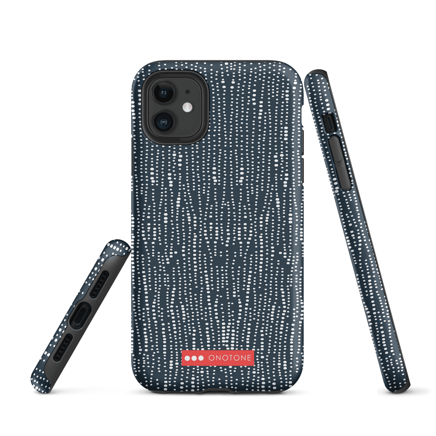 Japanese design indigo iPhone® Case with dotted patterns (IND-009)