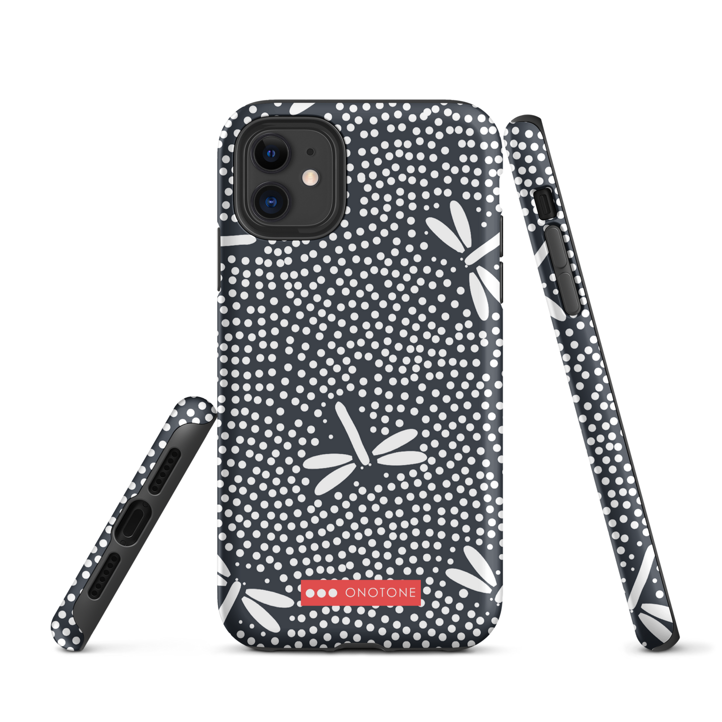Japanese design indigo iPhone® Case with firefly patterns