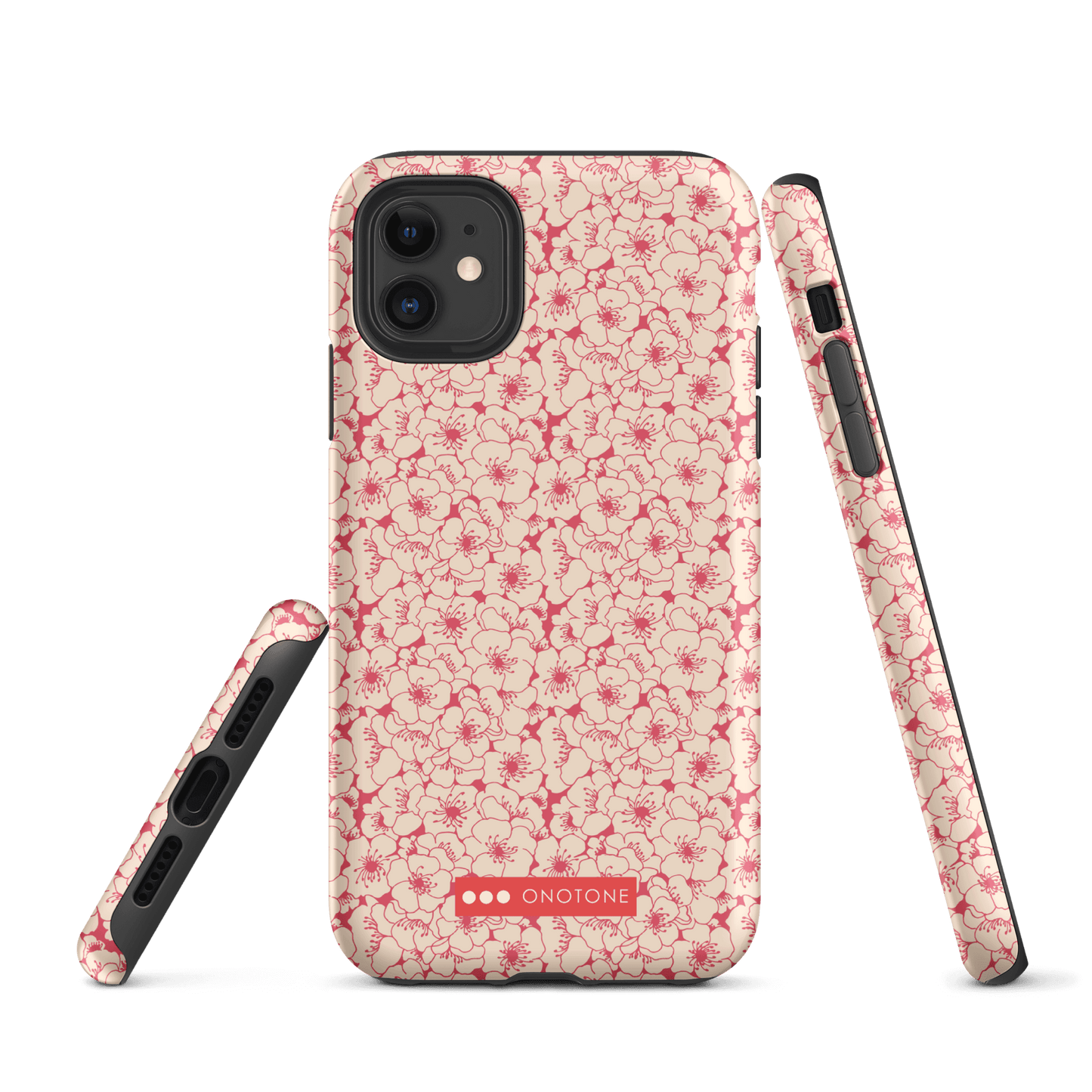 Japanese design indigo iPhone® Case with sakura patterns (IND-012)