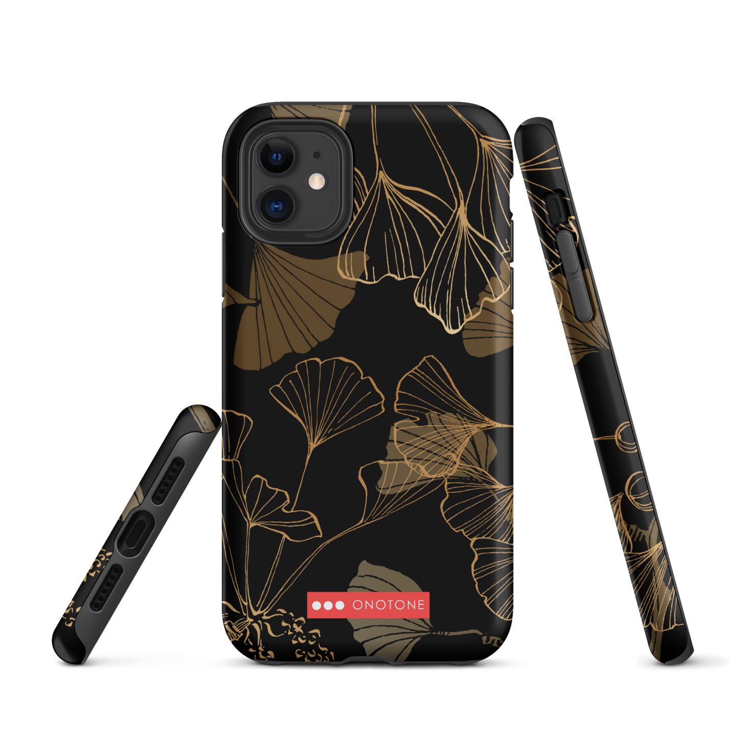 Japanese traditional design indigo iPhone® Case Ginkgo leaves