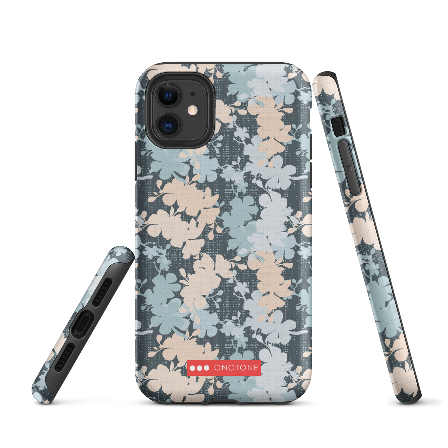 Japanese design indigo iPhone® Case with sakura flower patterns