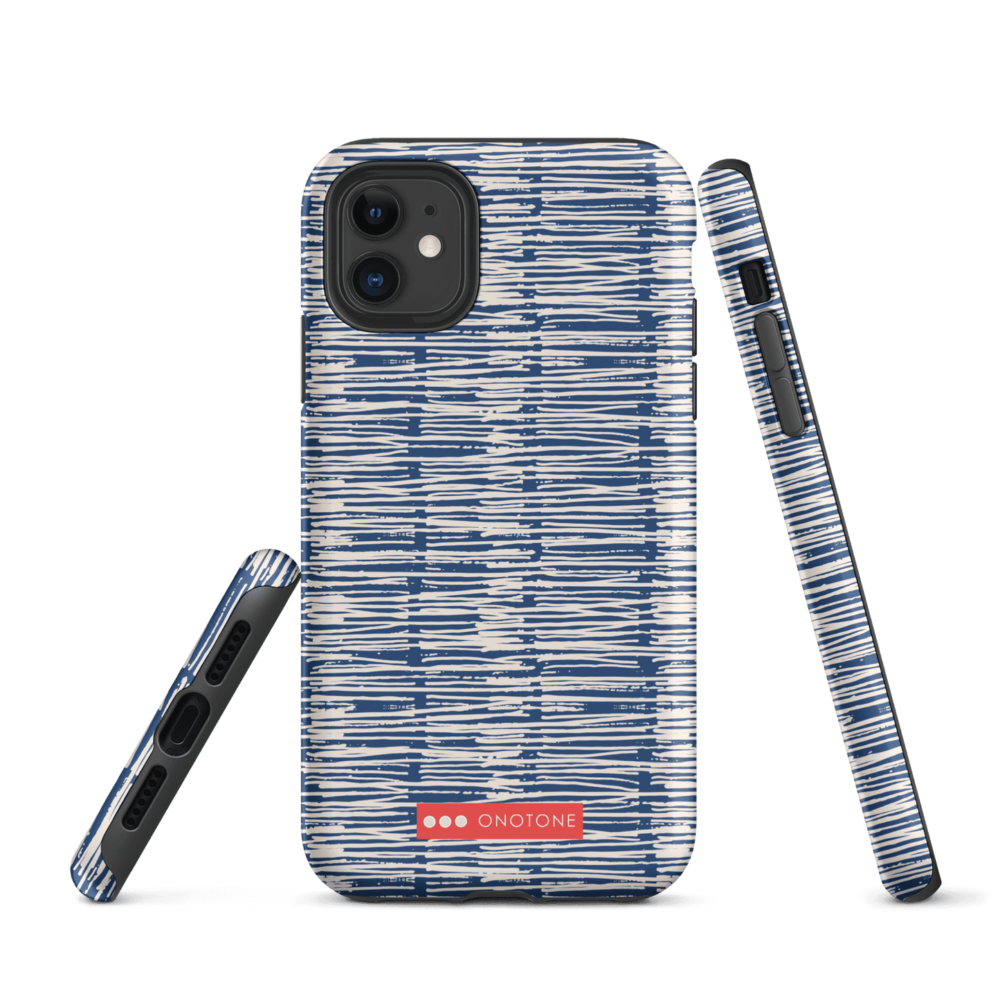 Japanese design indigo iPhone® Case with blue patterns (IND-032)