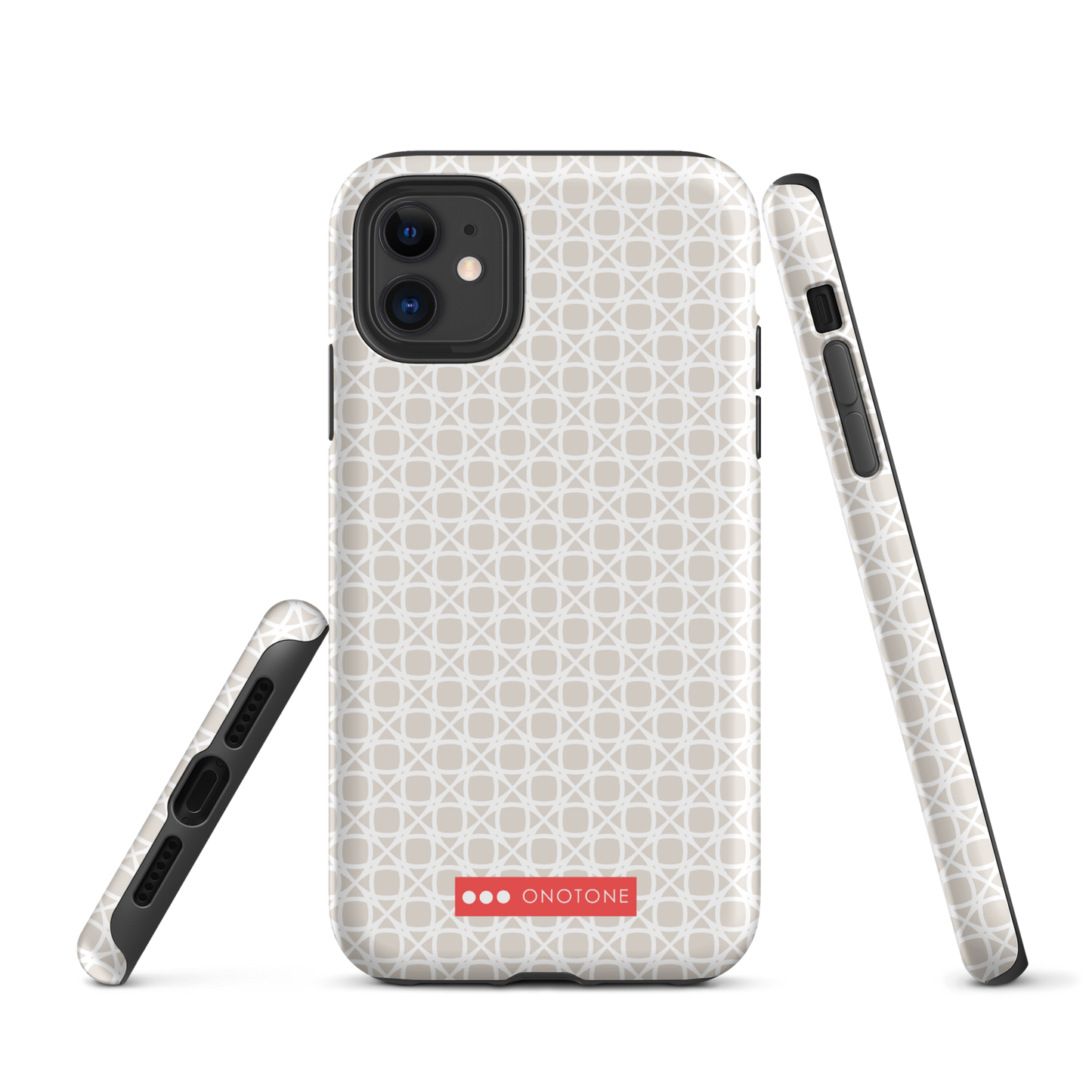 Japanese design indigo iPhone® Case with gray patterns