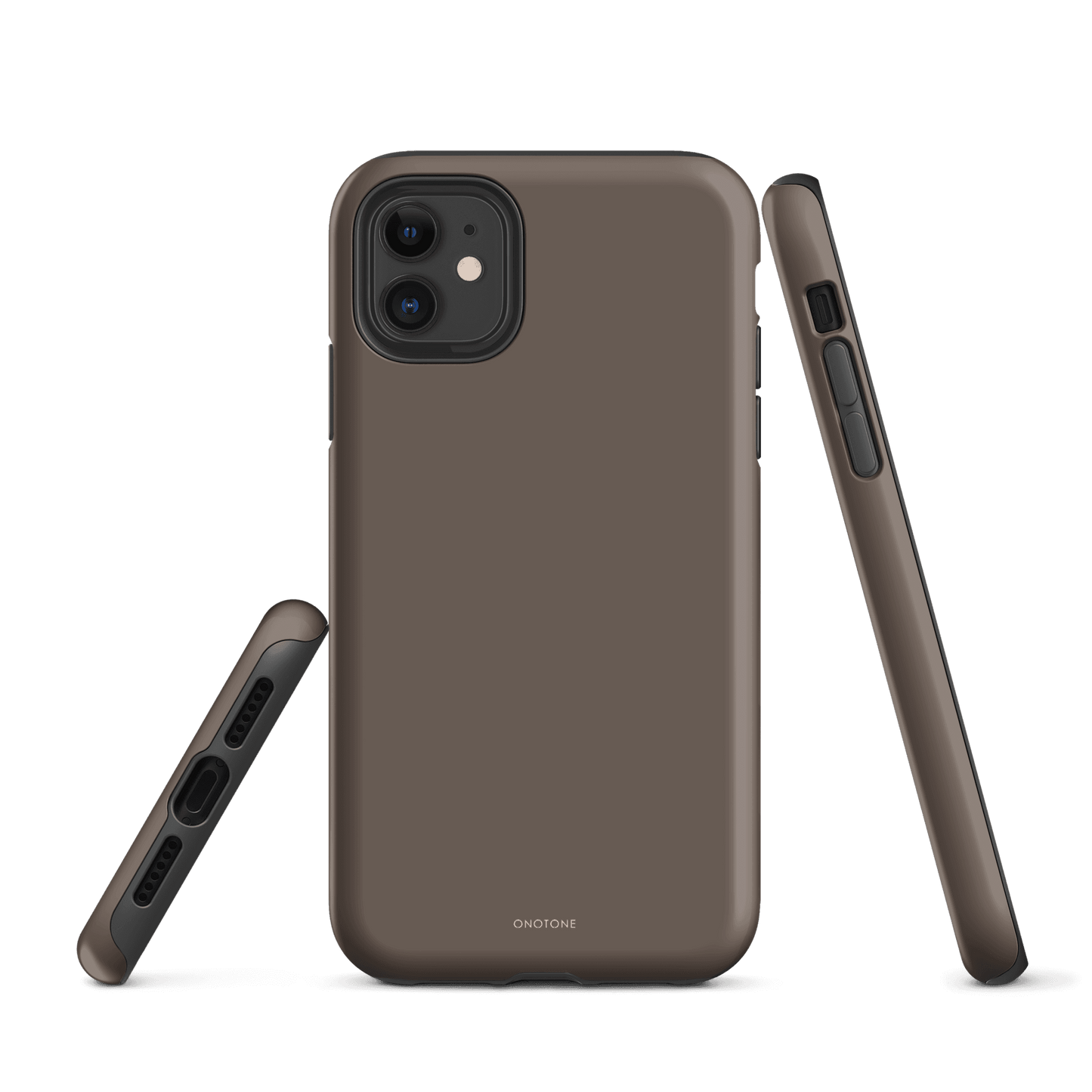 GRAY MINIMALIST IPHONE® CASE - PANTONE® CHOCOLATE CHIP