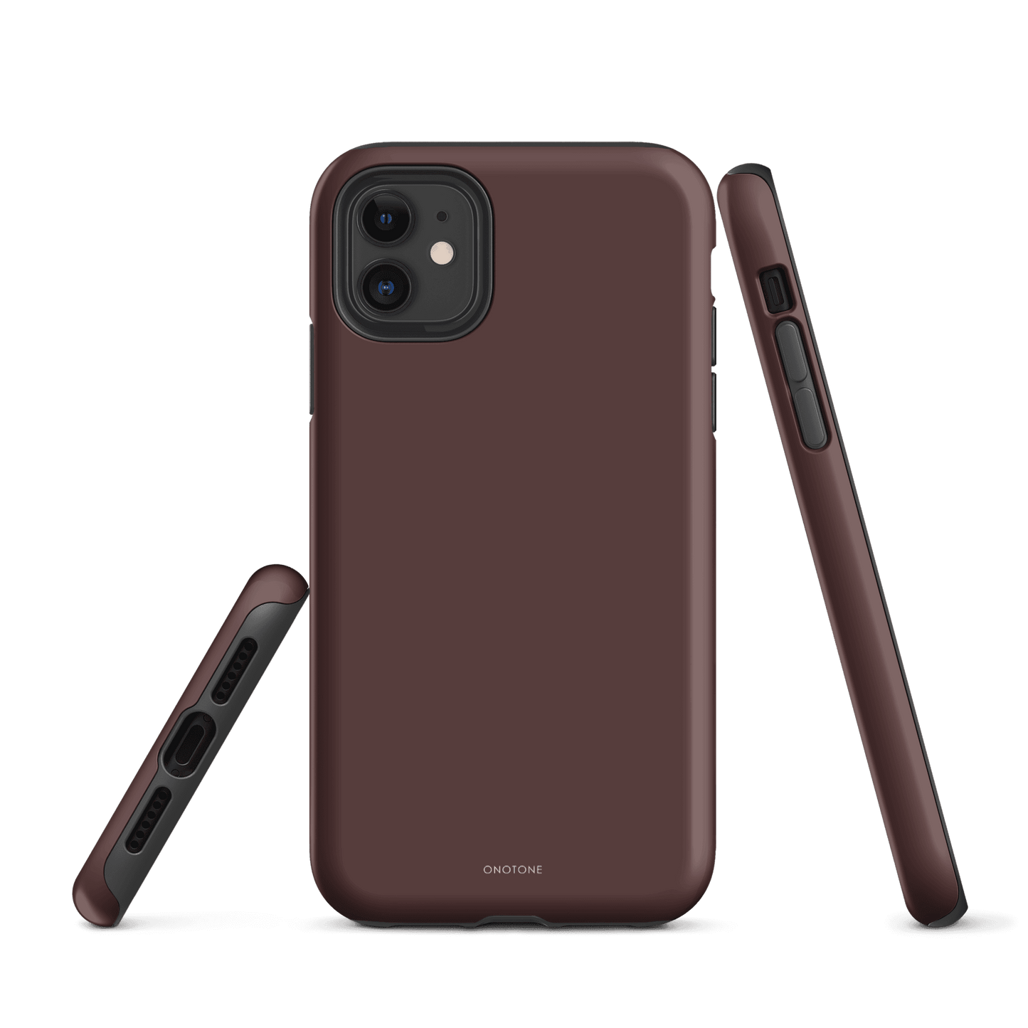 GRAY MINIMALIST IPHONE® CASE - PANTONE® BITTER CHOCOLATE