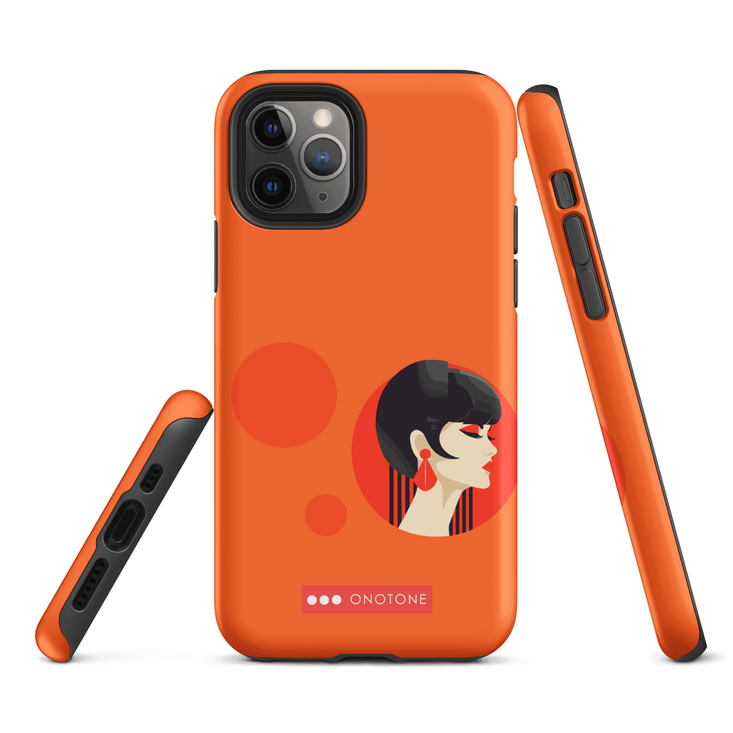 Dual Layer orange modern iPhone® Case ( MD-3801)