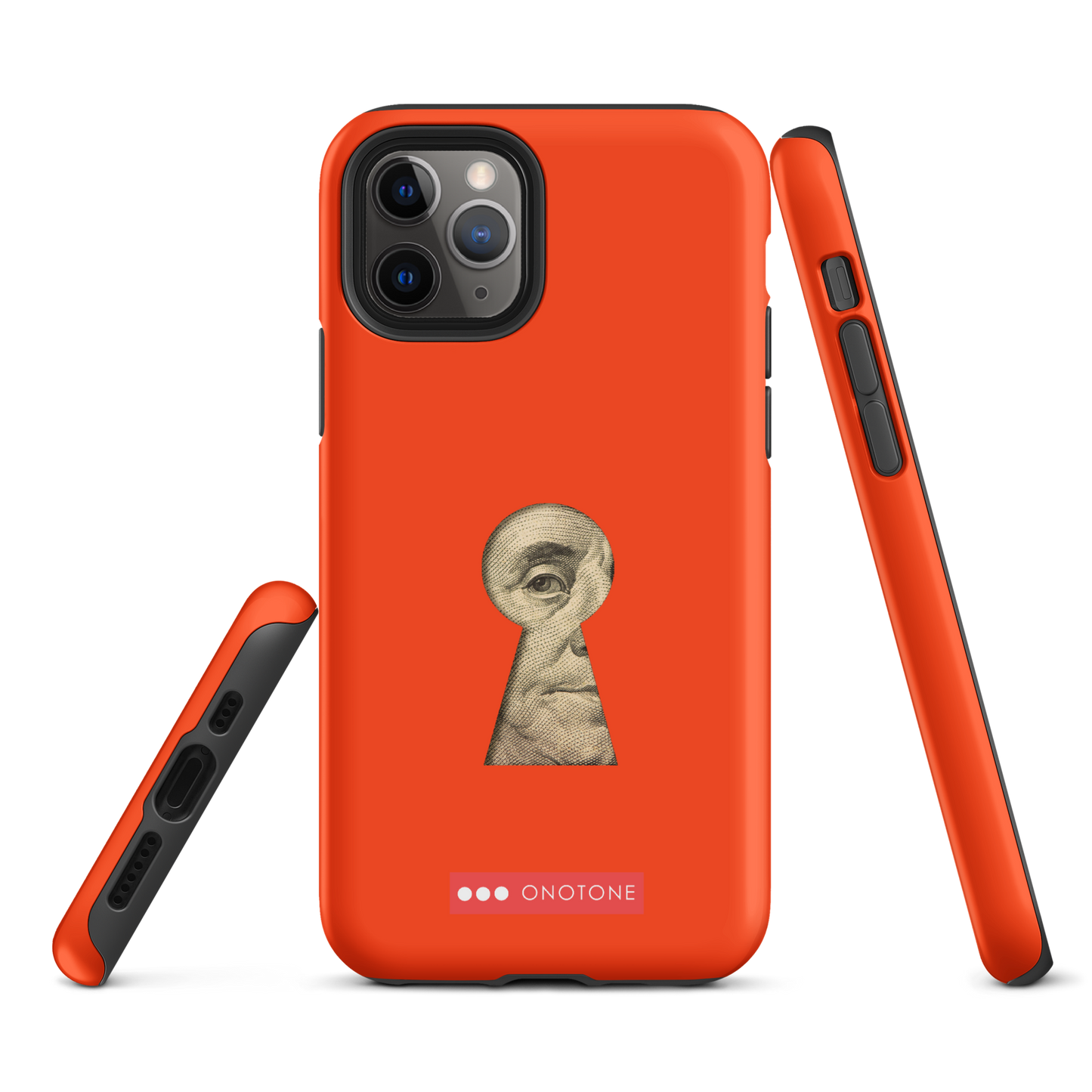 Dual Layer red modern iPhone® Case