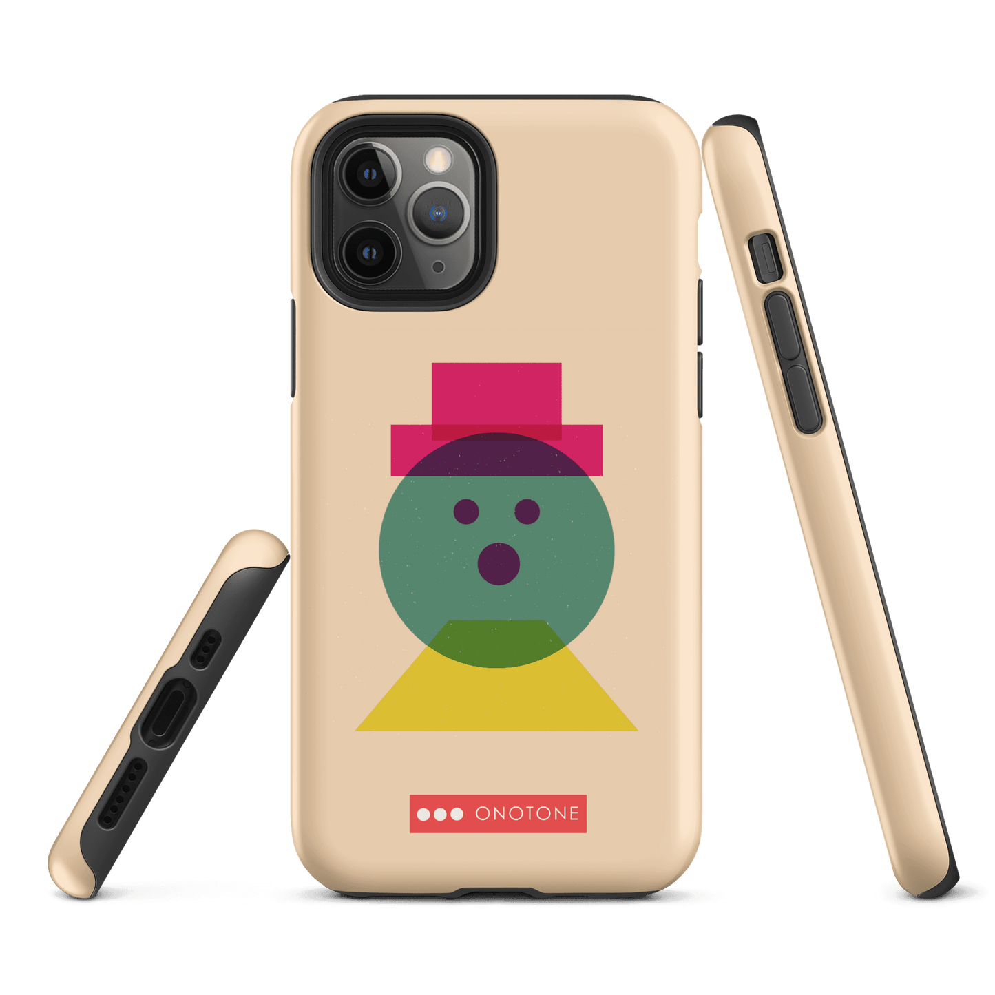 Dual Layer beige modern iPhone® Case ( MD-3129)