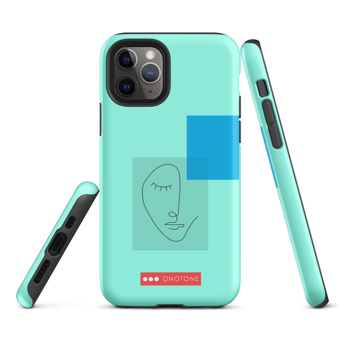Dual Layer blue modern iPhone® Case