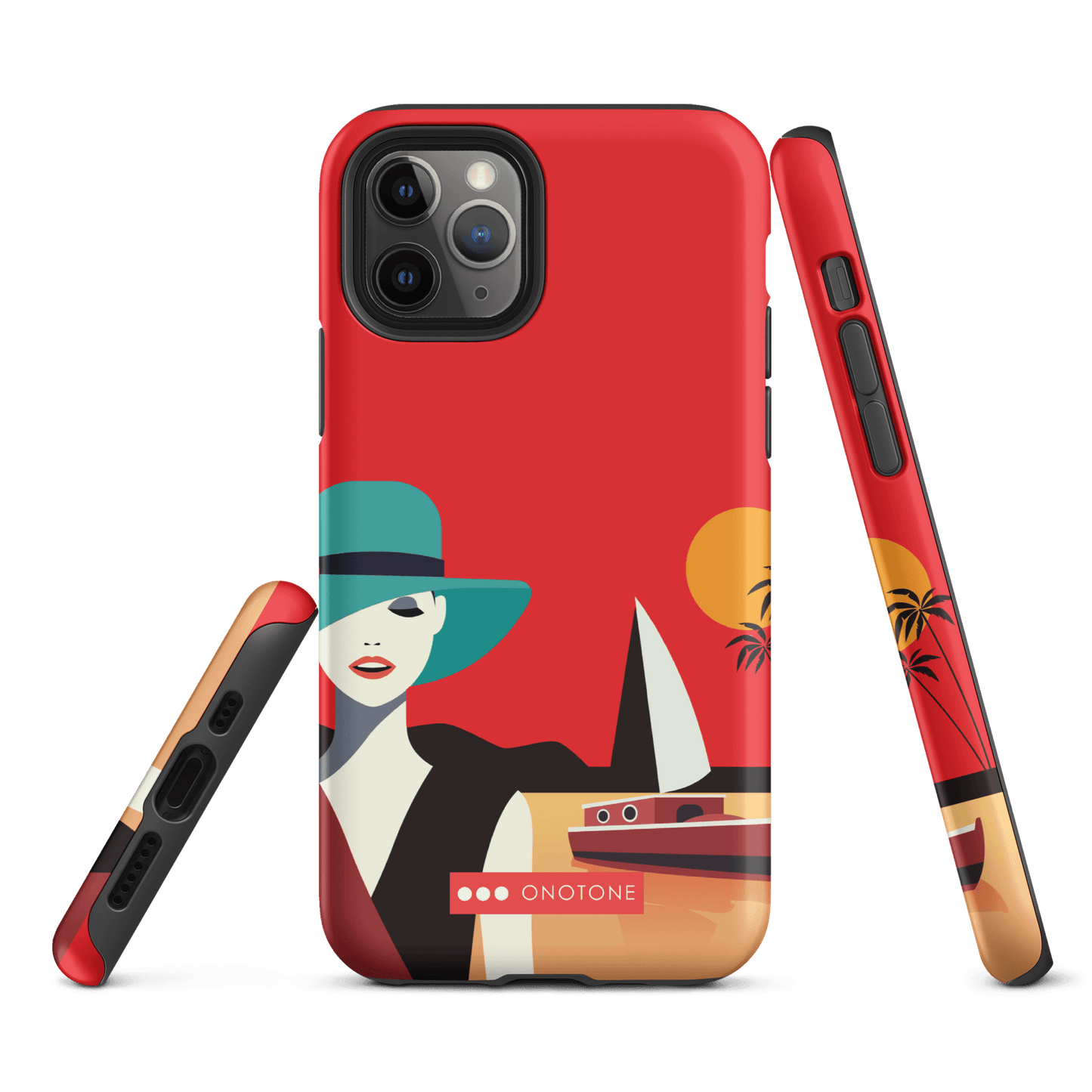 Dual Layer red modern iPhone® Case ( MD-1841)