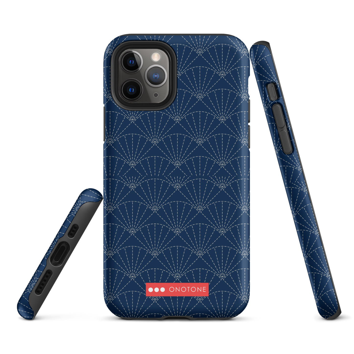 Japanese design indigo iPhone® Case with patterns
