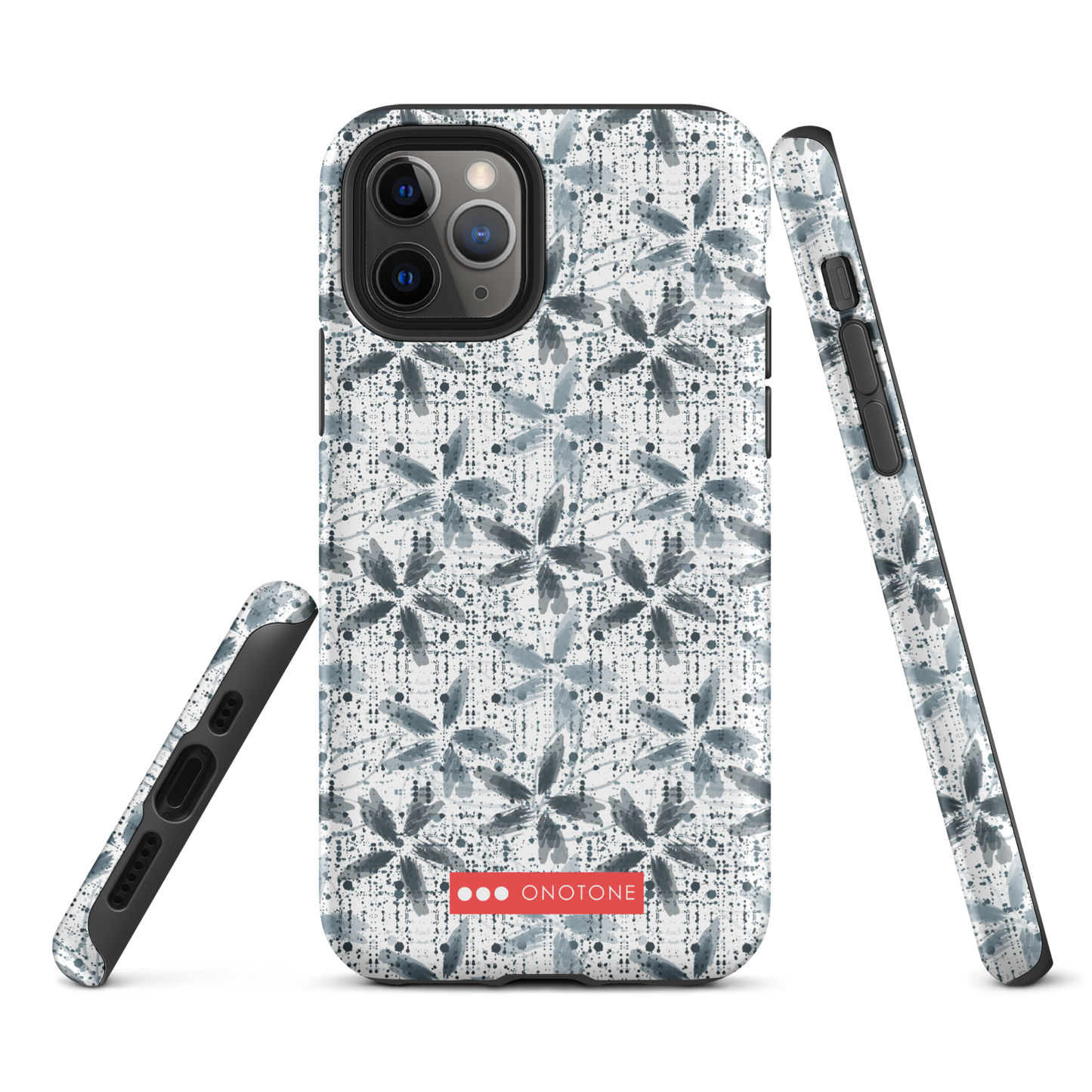 Japanese design indigo iPhone® Case with floral designs