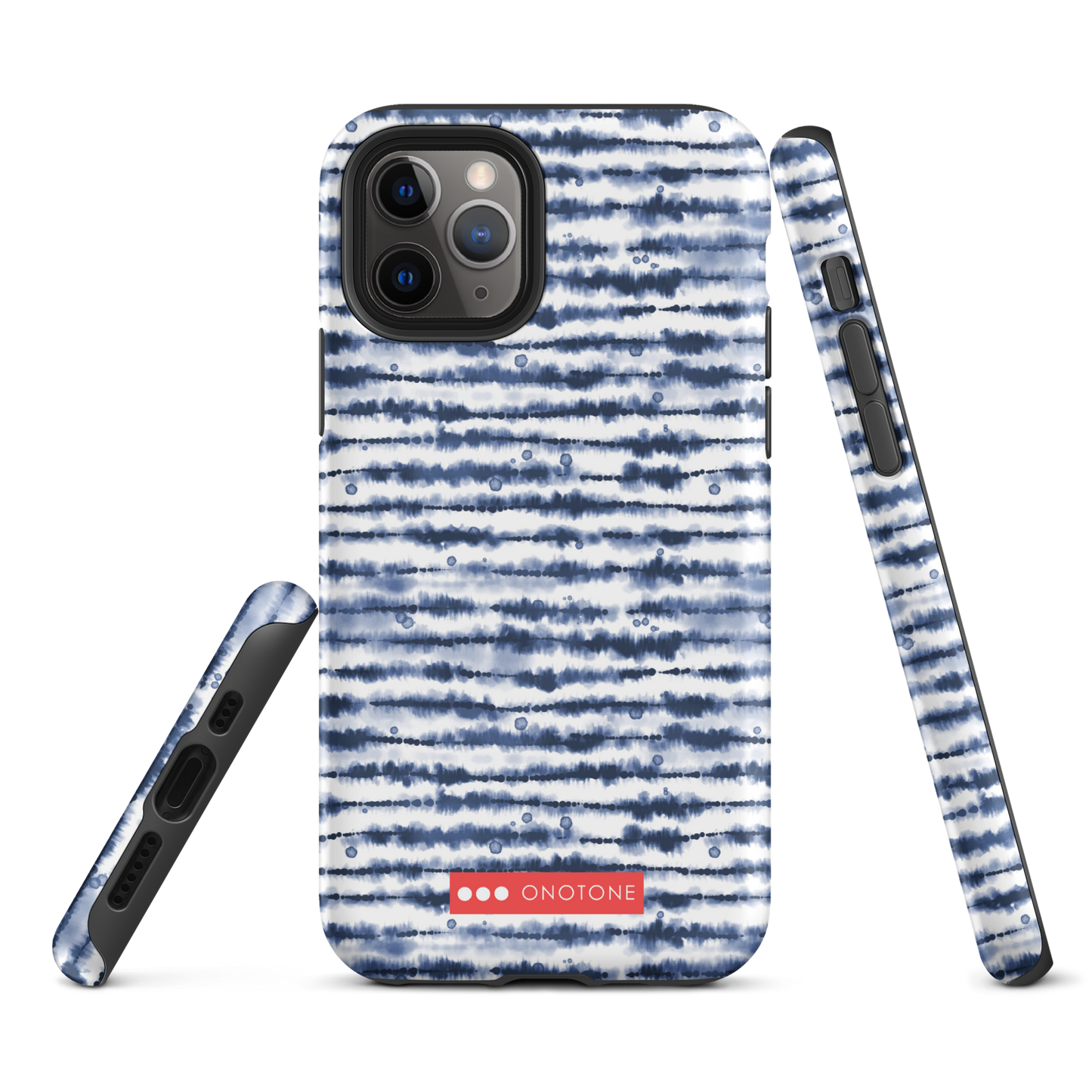 Japanese design indigo iPhone® Case with hand drawn patterns