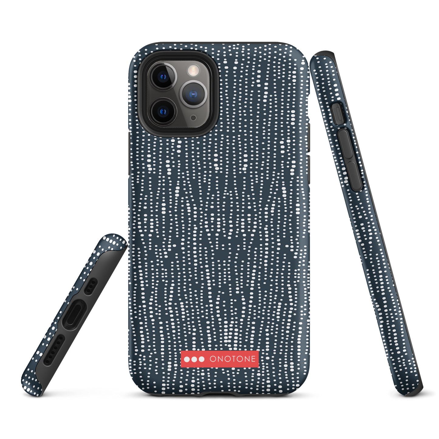 Japanese design indigo iPhone® Case with dotted patterns