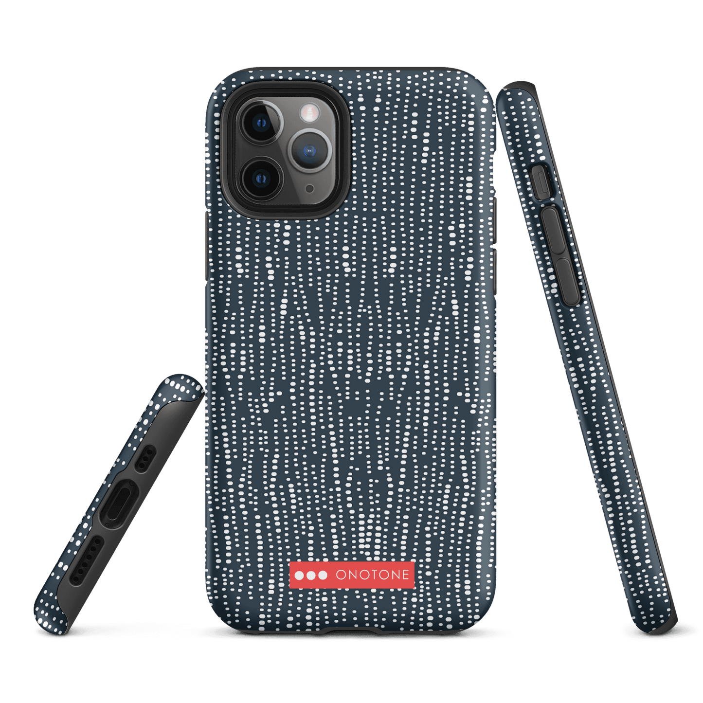 Japanese design indigo iPhone® Case with dotted patterns (IND-009)