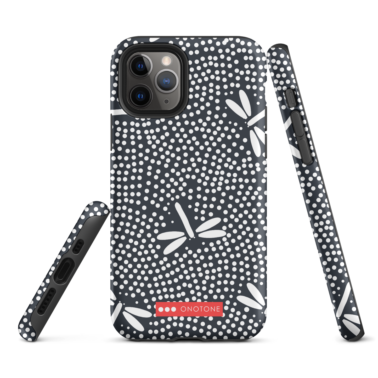 Japanese design indigo iPhone® Case with firefly patterns