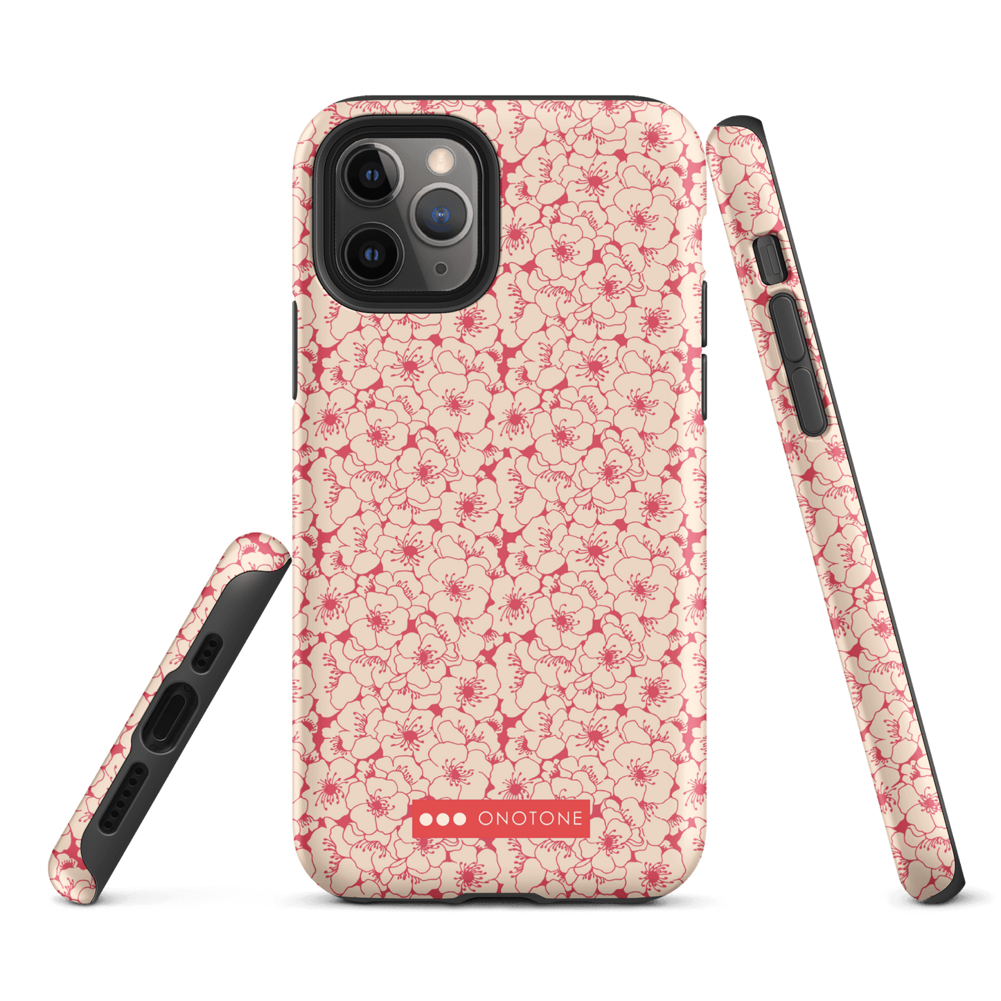 Japanese design indigo iPhone® Case with sakura patterns (IND-012)