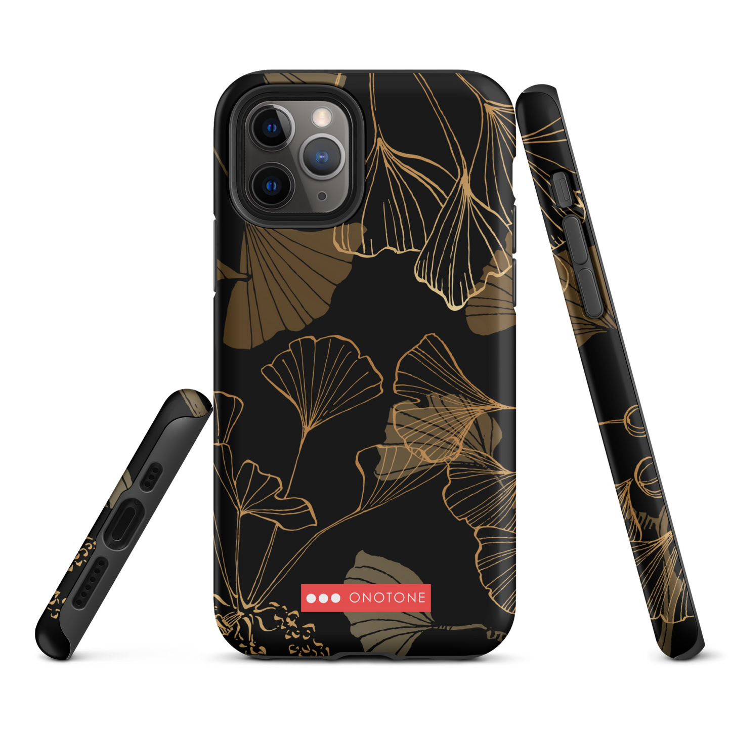Japanese traditional design indigo iPhone® Case Ginkgo leaves