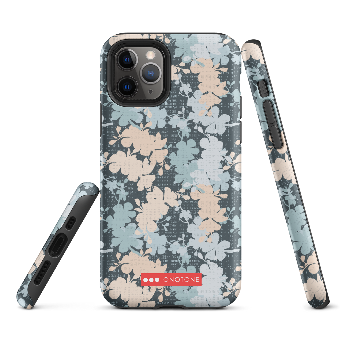 Japanese design indigo iPhone® Case with sakura flower patterns