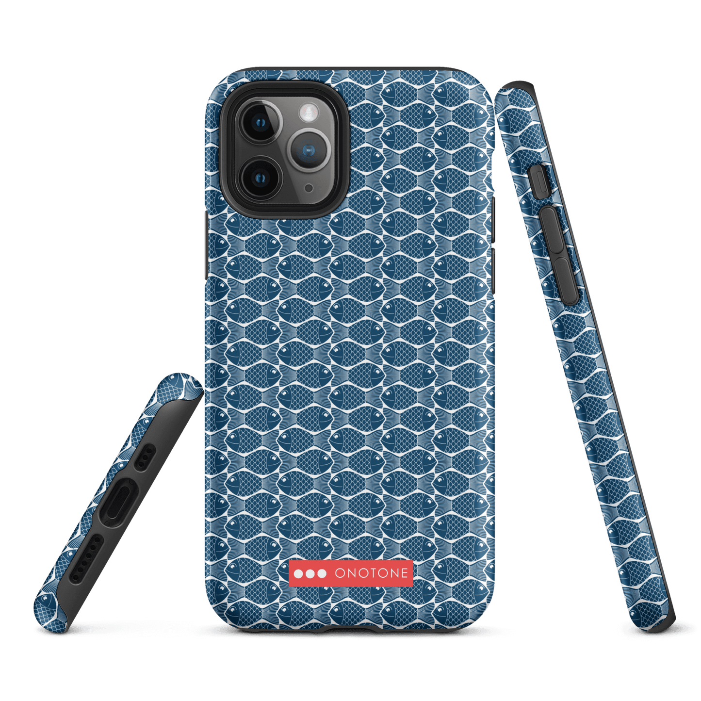 Japanese iPhone® Case with traditional Indigo fish patterns (IND-048)