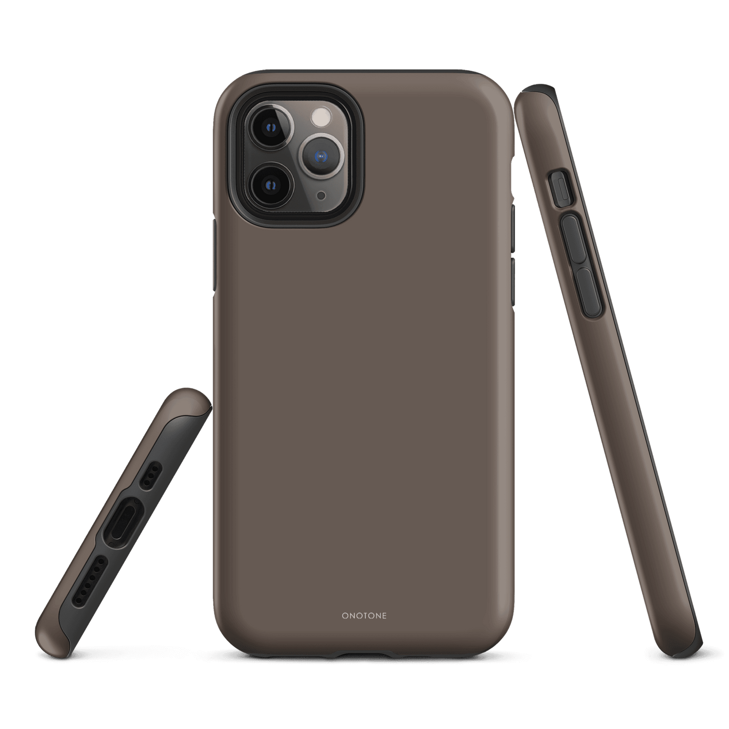 GRAY MINIMALIST IPHONE® CASE - PANTONE® CHOCOLATE CHIP