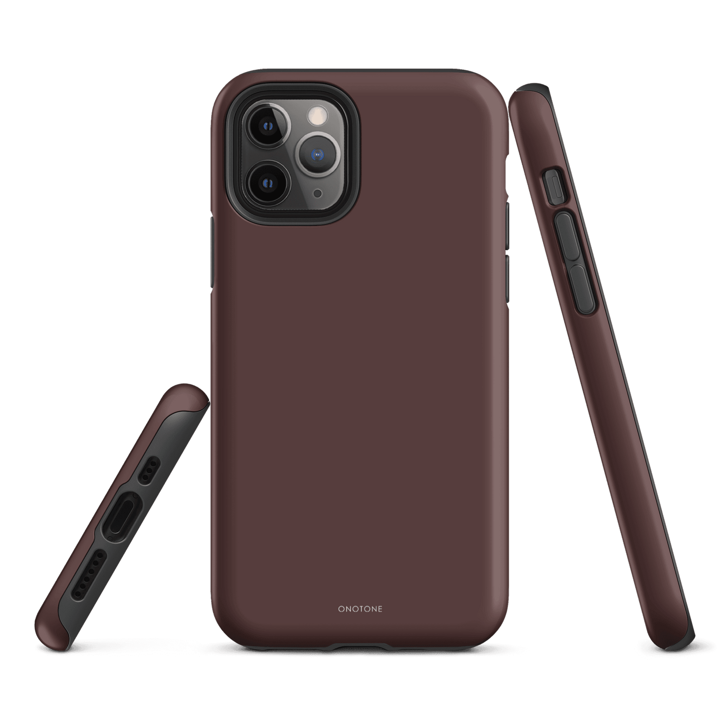 GRAY MINIMALIST IPHONE® CASE - PANTONE® BITTER CHOCOLATE