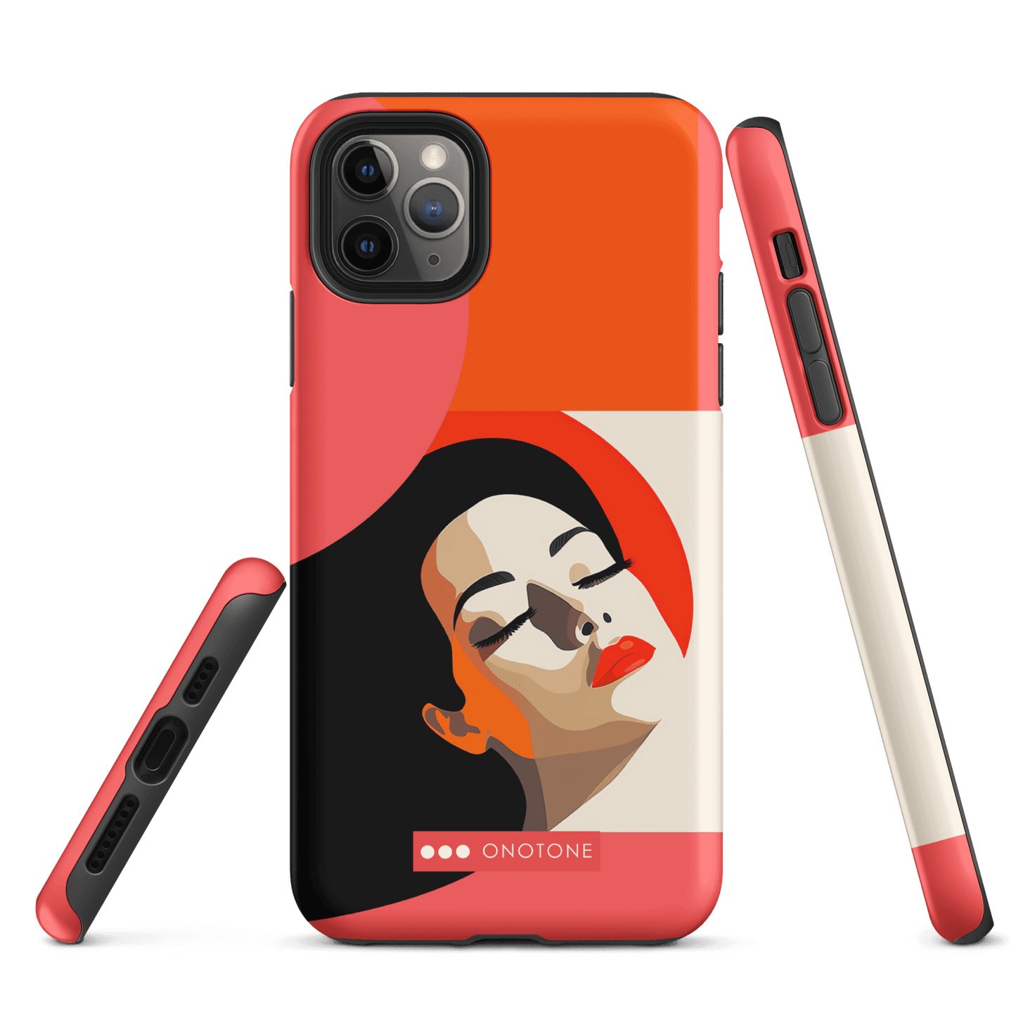 Dual Layer orange modern iPhone® Case ( MD-3857)