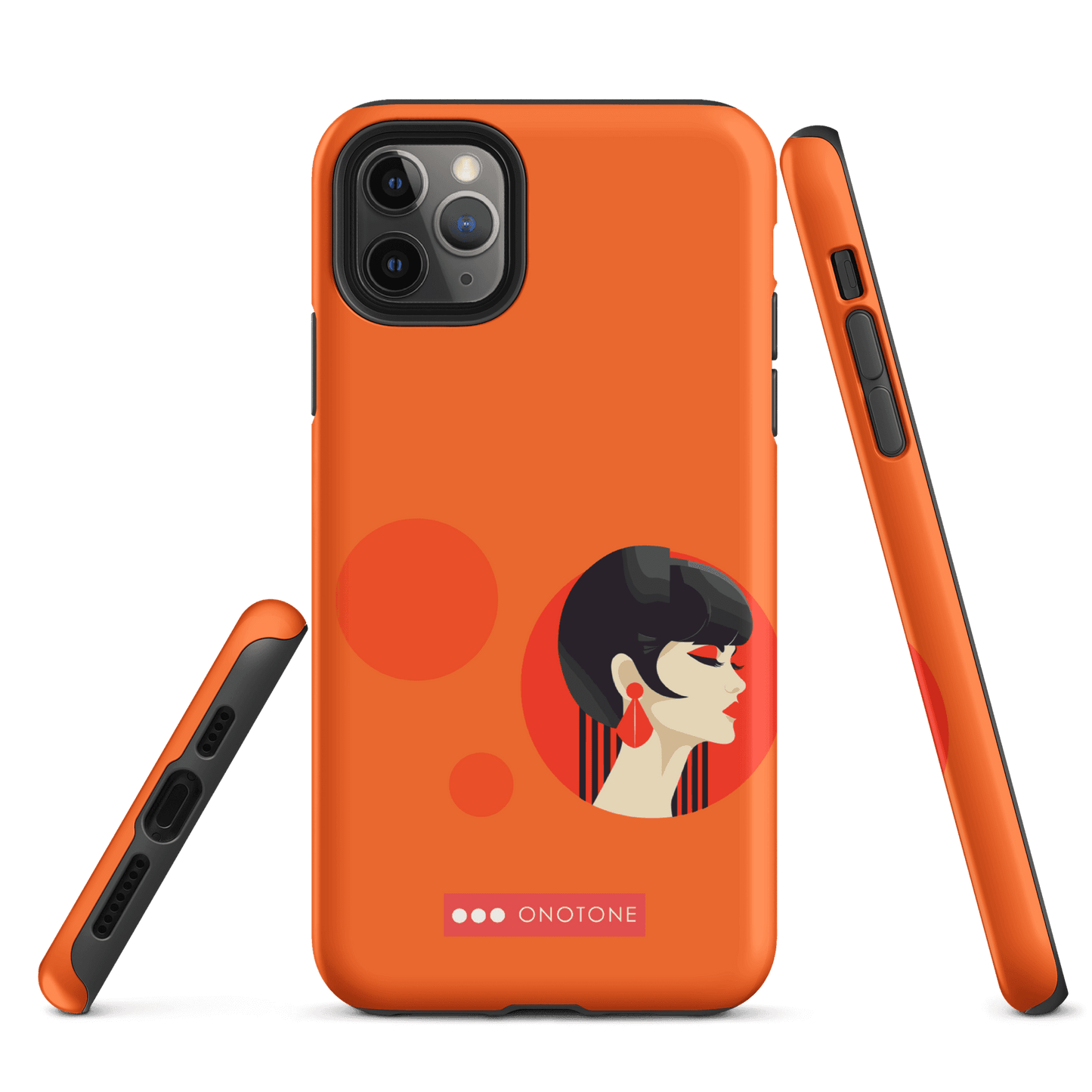 Dual Layer orange modern iPhone® Case ( MD-3801)