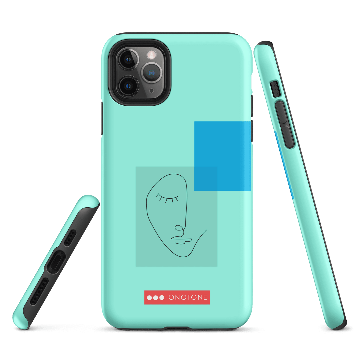 Dual Layer blue modern iPhone® Case ( MD-3745)