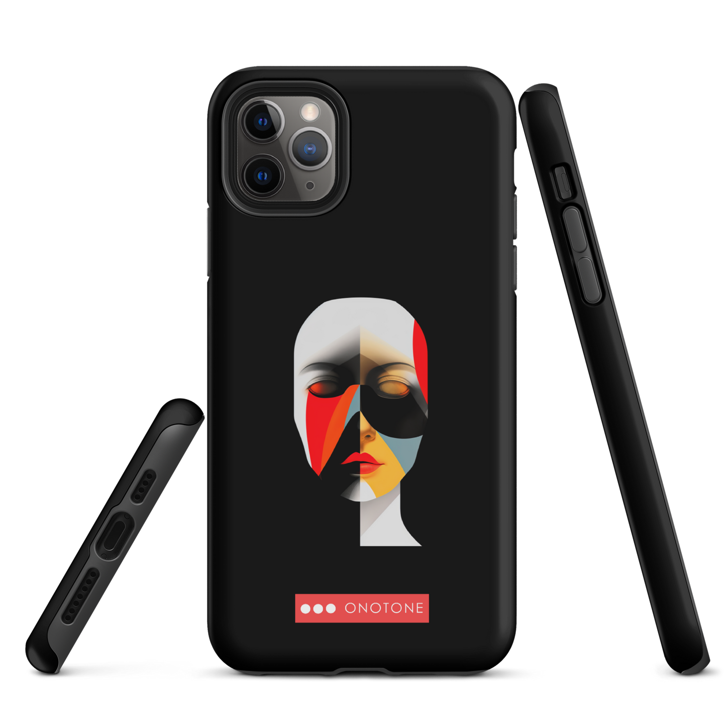 Dual Layer black modern iPhone® Case