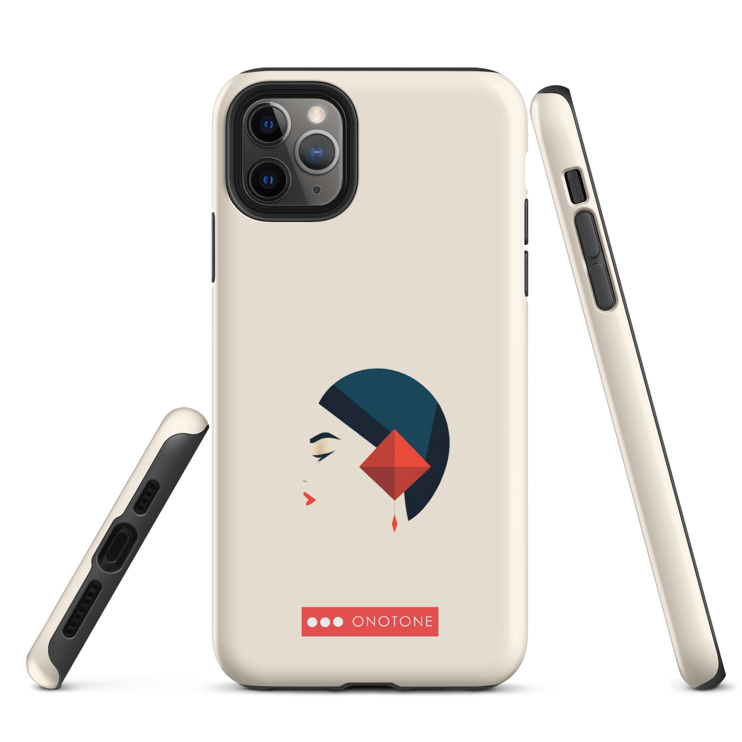 Dual Layer white modern iPhone® Case