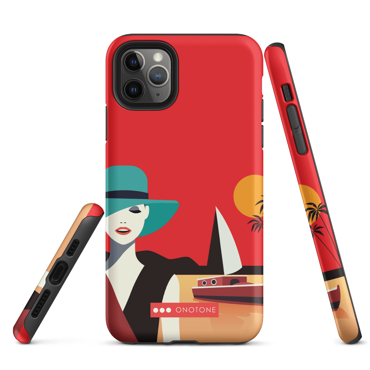 Dual Layer red modern iPhone® Case ( MD-1841)