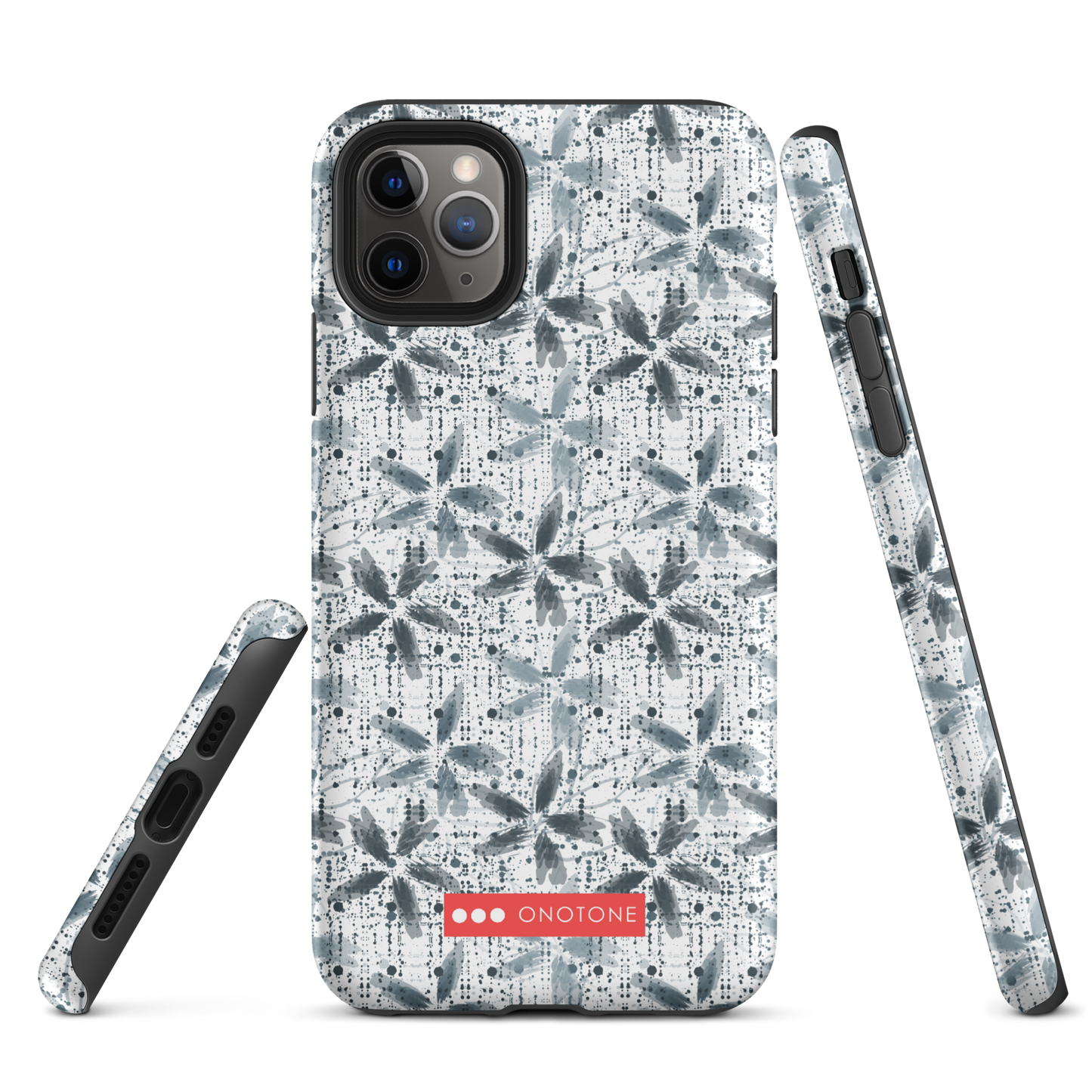 Japanese design indigo iPhone® Case with floral designs