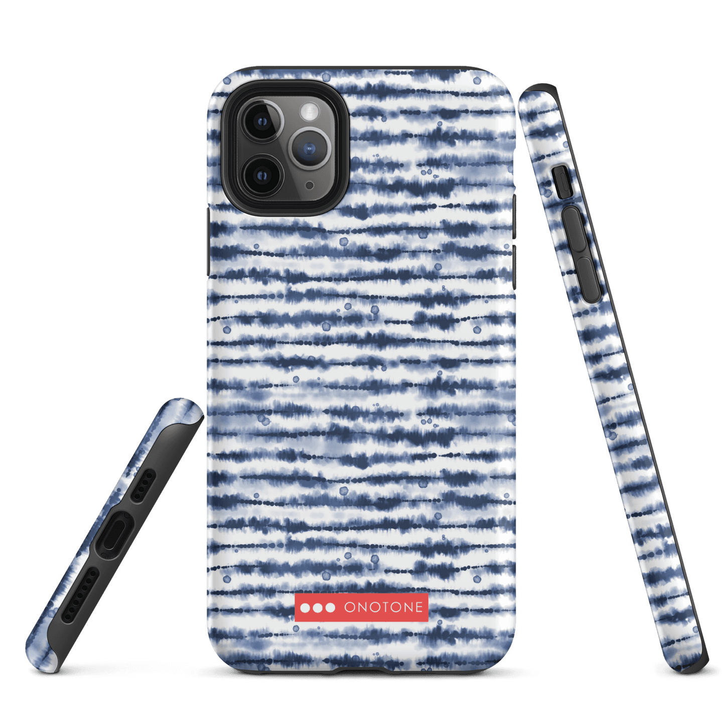 Japanese design indigo iPhone® Case with hand drawn patterns (IND-002)