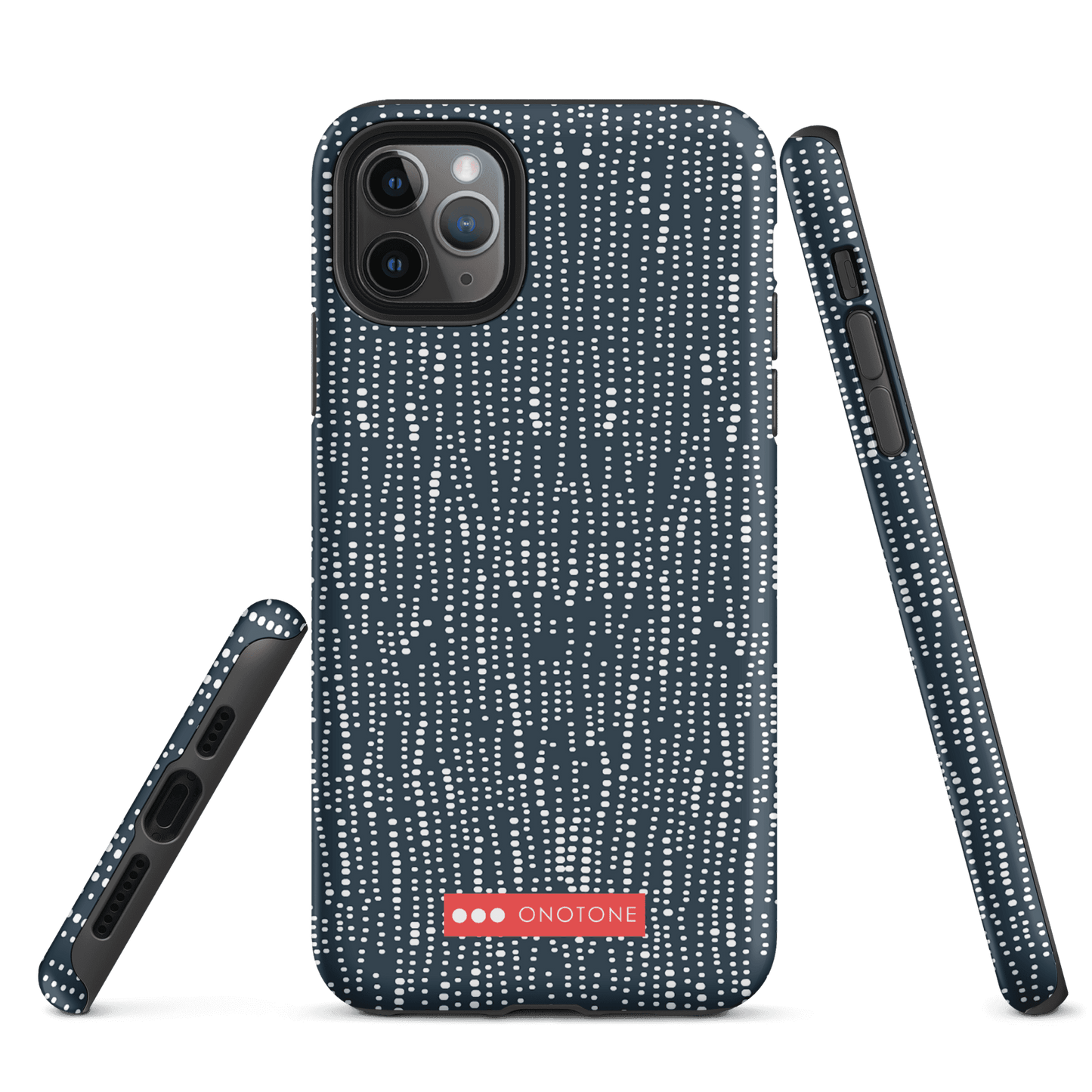 Japanese design indigo iPhone® Case with dotted patterns (IND-009)