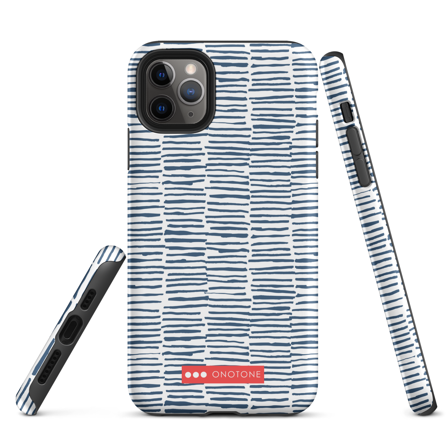 Japanese design indigo iPhone® Case with blue lines