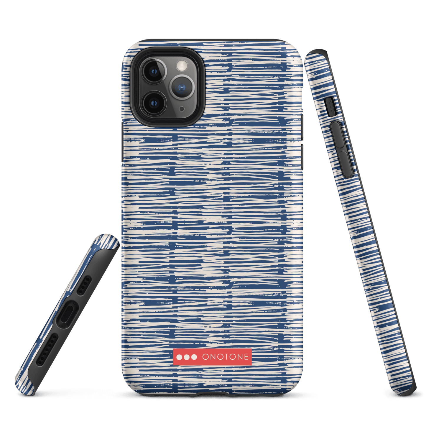 Japanese design indigo iPhone® Case with blue patterns (IND-032)