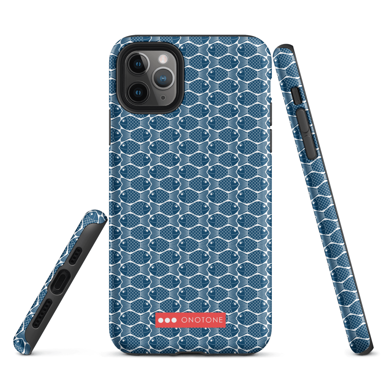Japanese iPhone® Case with traditional Indigo fish patterns (IND-048)