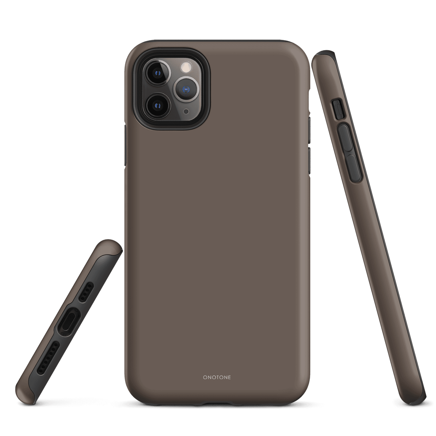 GRAY MINIMALIST IPHONE® CASE - PANTONE® CHOCOLATE CHIP