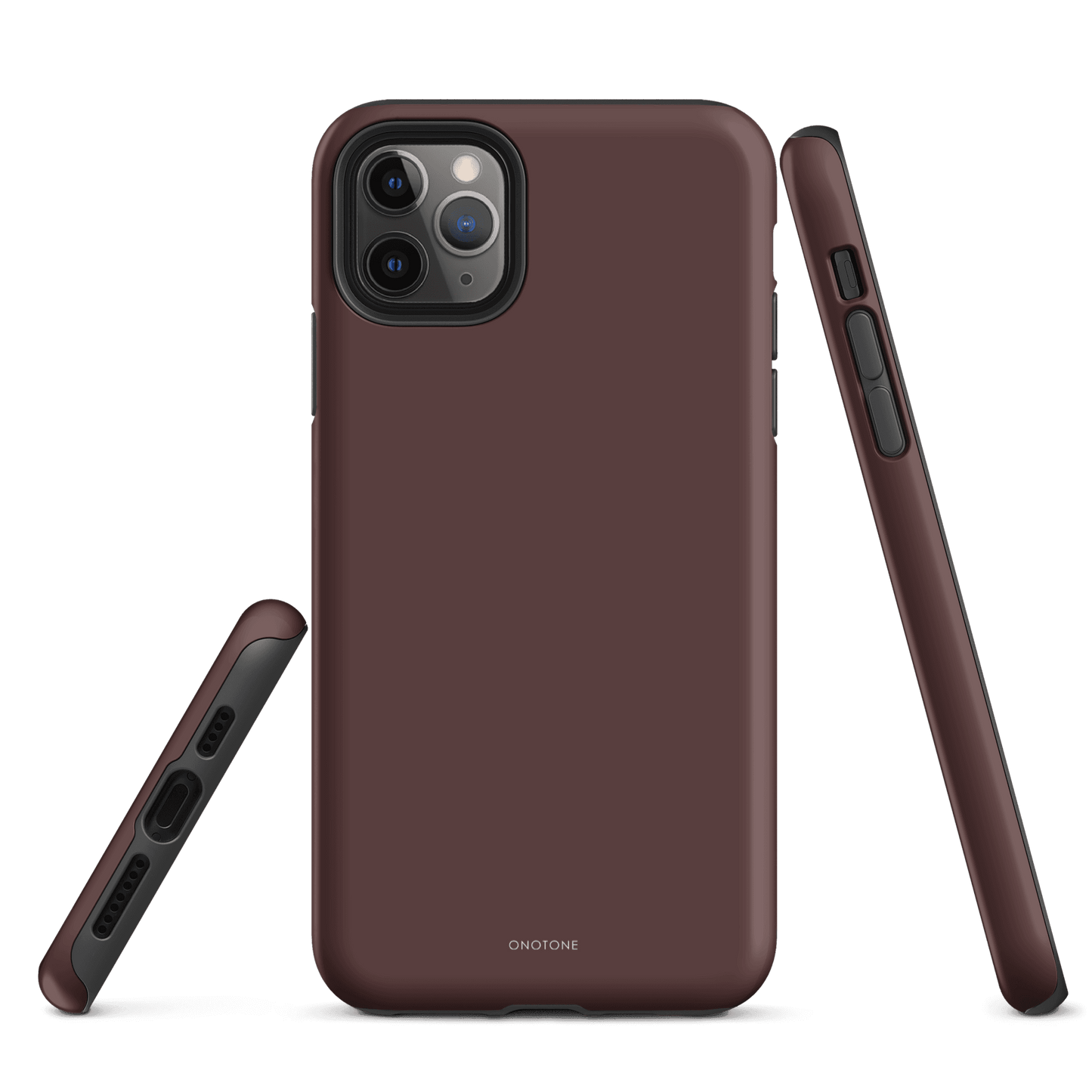 GRAY MINIMALIST IPHONE® CASE - PANTONE® BITTER CHOCOLATE