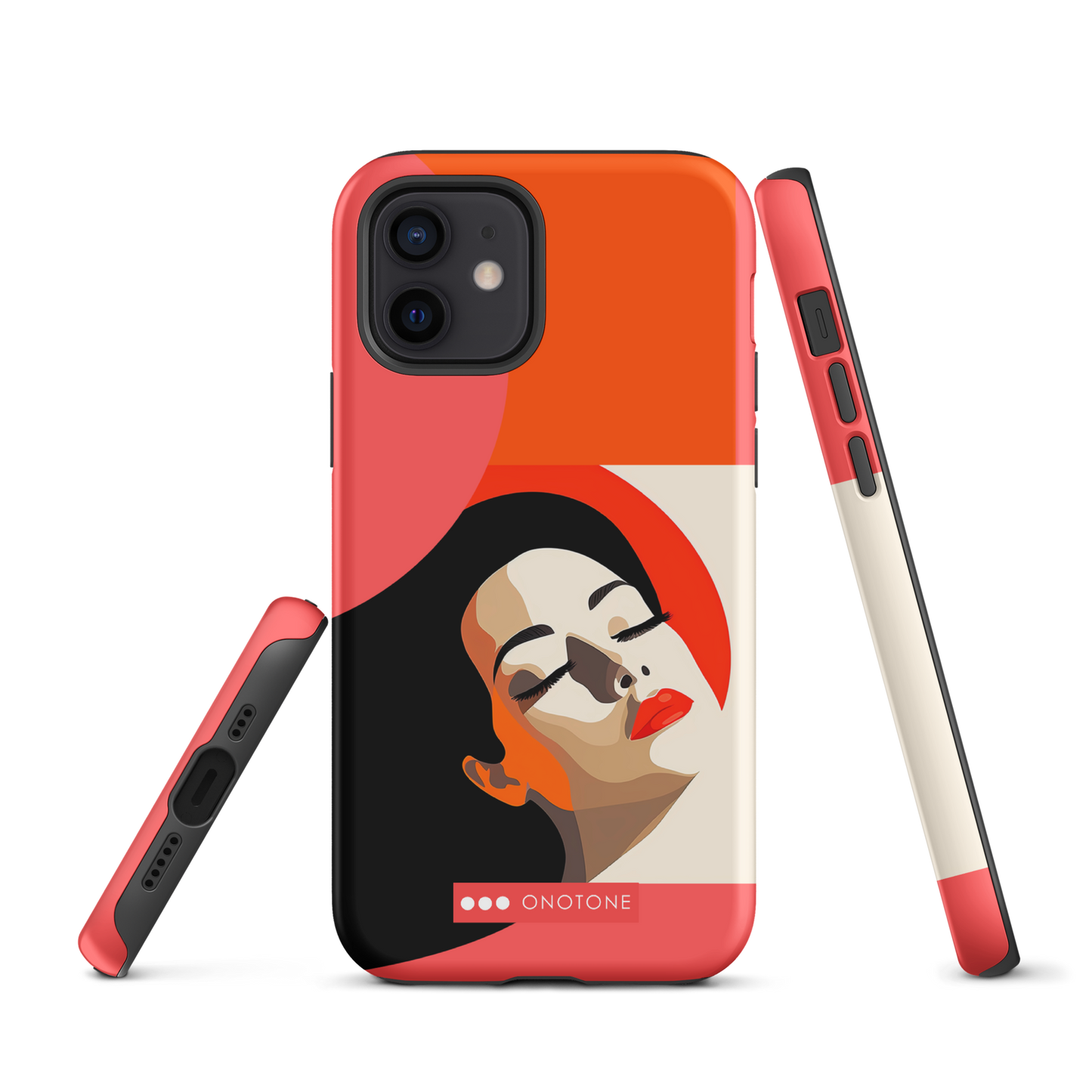 Dual Layer orange modern iPhone® Case ( MD-3857)