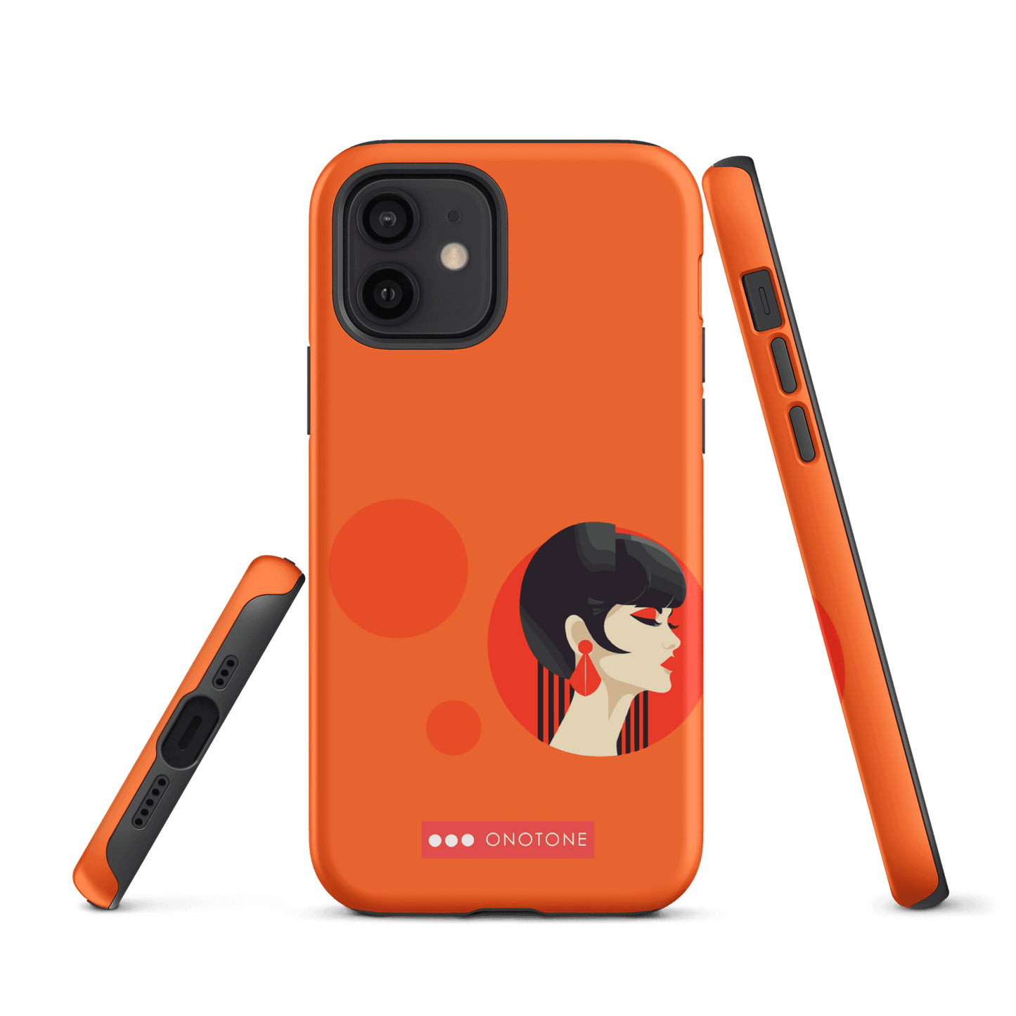 Dual Layer orange modern iPhone® Case ( MD-3801)
