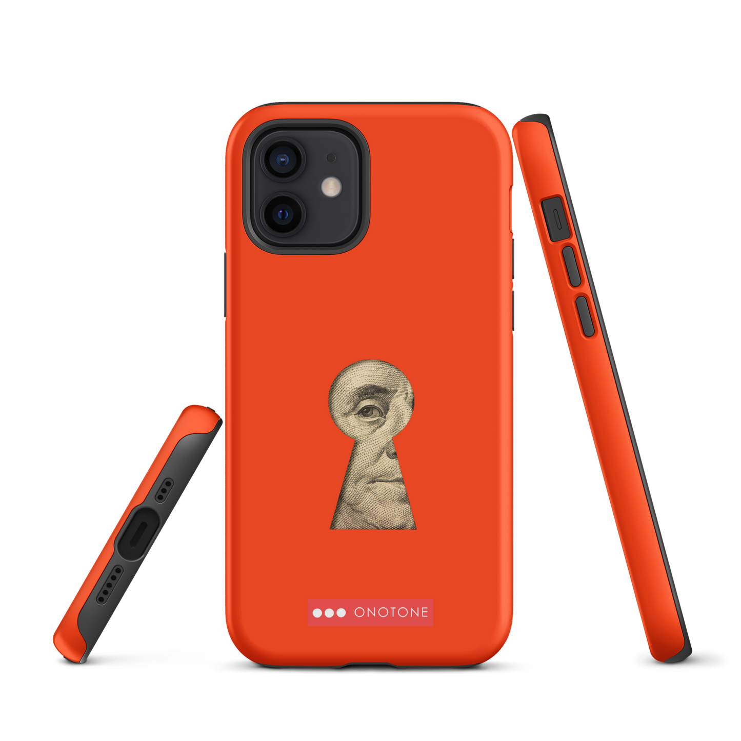 Dual Layer red modern iPhone® Case