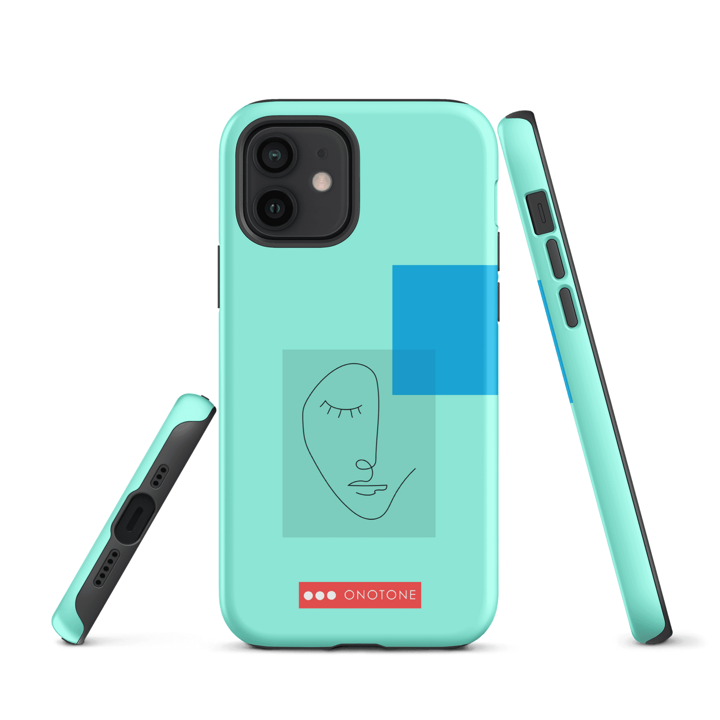 Dual Layer blue modern iPhone® Case ( MD-3745)