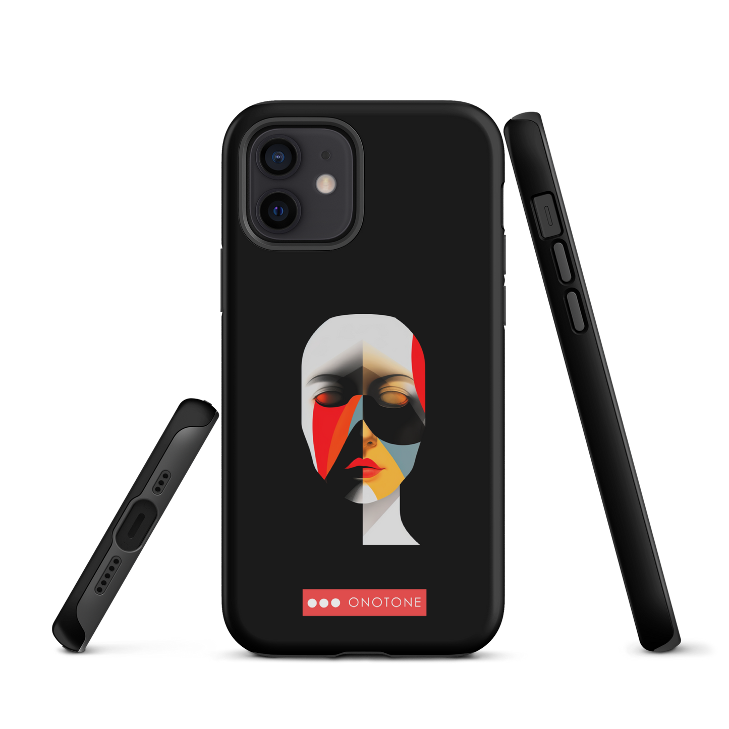 Dual Layer black modern iPhone® Case