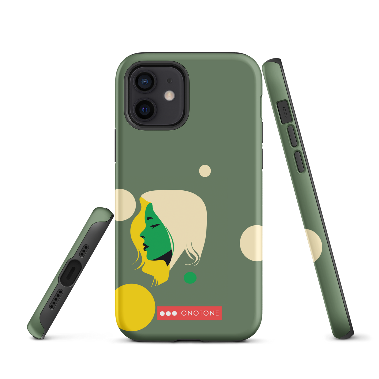 Dual Layer green modern iPhone® Case